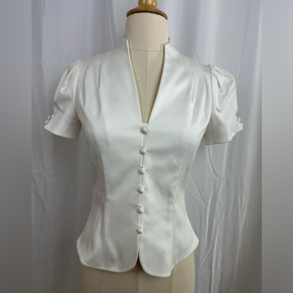 NWT Christian Dior White Cotton Jacket FR34